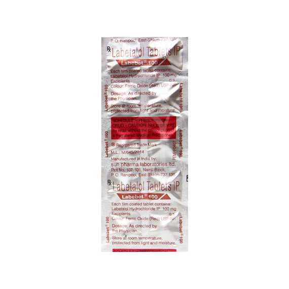 Labetalol Hydrochloride Tablet I.P., 100 Mg